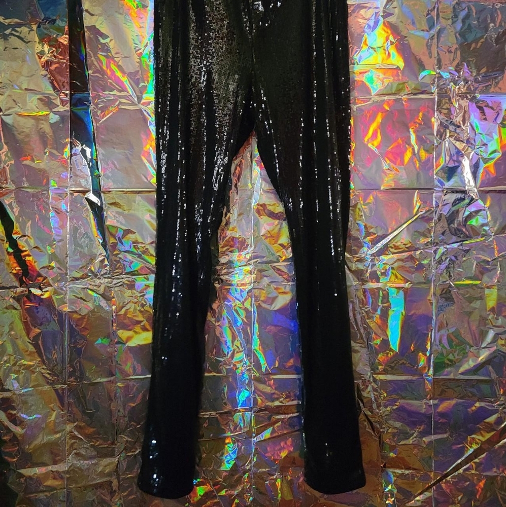 Sequin Black Leggings Pants